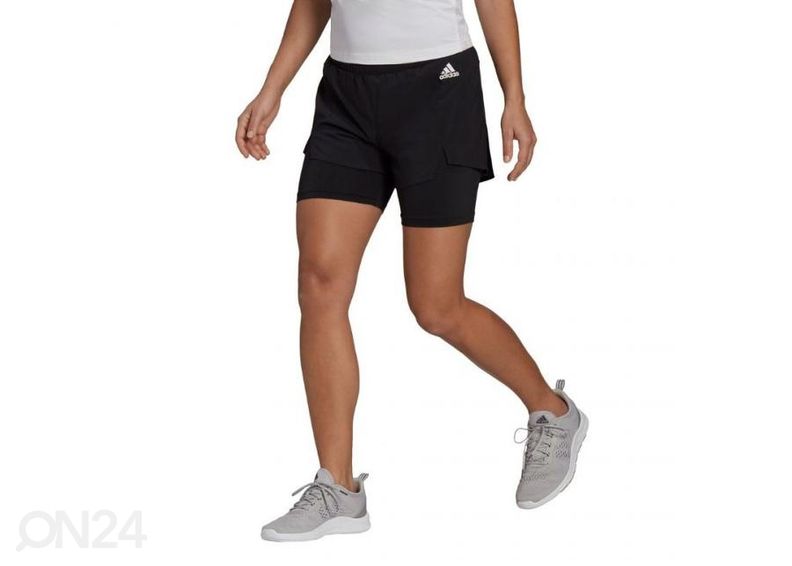 Naisten treenishortsit Adidas 2w1 Primeblue Design kuvasuurennos