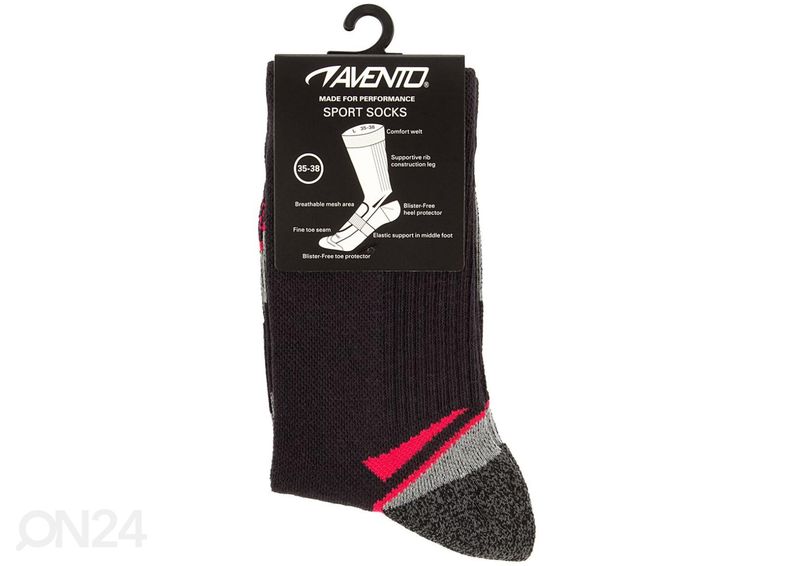 Naisten urheilusukat 2 paria kuvasuurennos