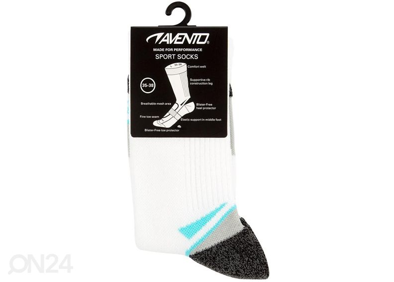 Naisten urheilusukat 2 paria kuvasuurennos