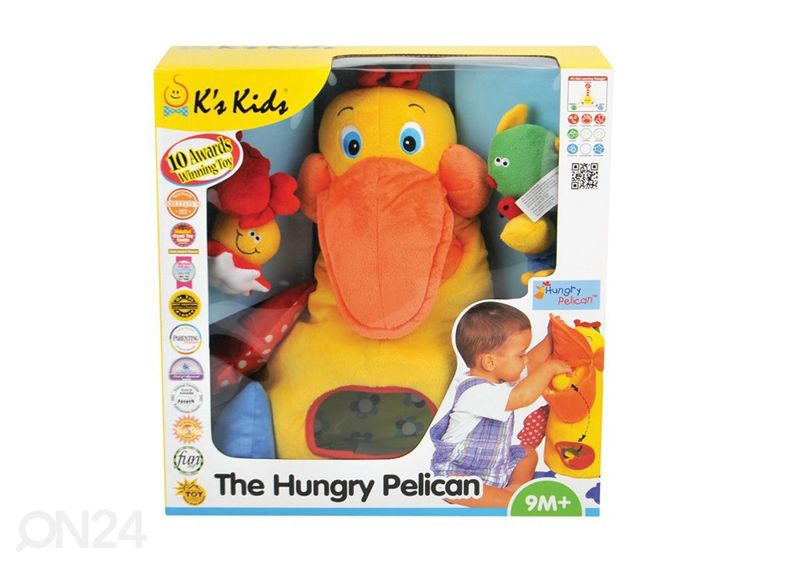 Nälkäinen pelikaani kuvasuurennos