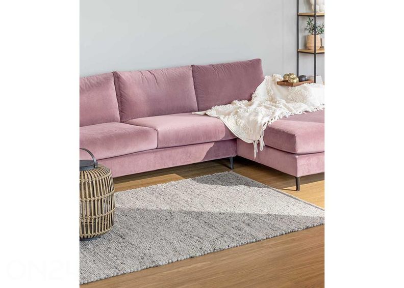 Narma käsinkudottu villamatto Hygge grey 160x230 cm kuvasuurennos