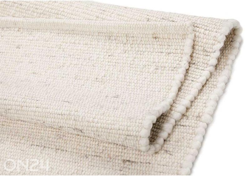 Narma käsinkudottu villamatto Hygge white 90x160 cm kuvasuurennos