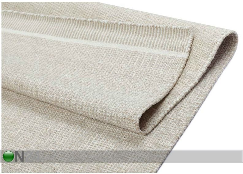 Narma käsinkudottu villamatto Nummela linen 140x200 cm kuvasuurennos