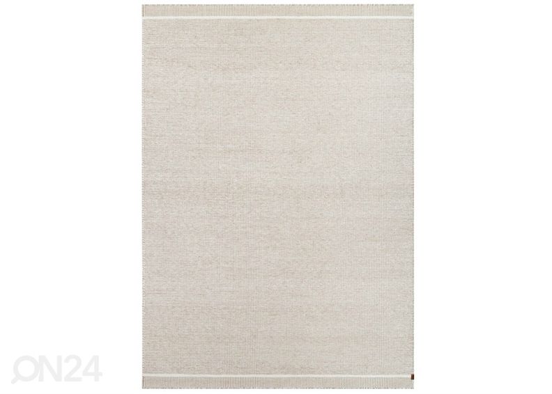 Narma käsinkudottu villamatto Nummela linen 140x200 cm kuvasuurennos