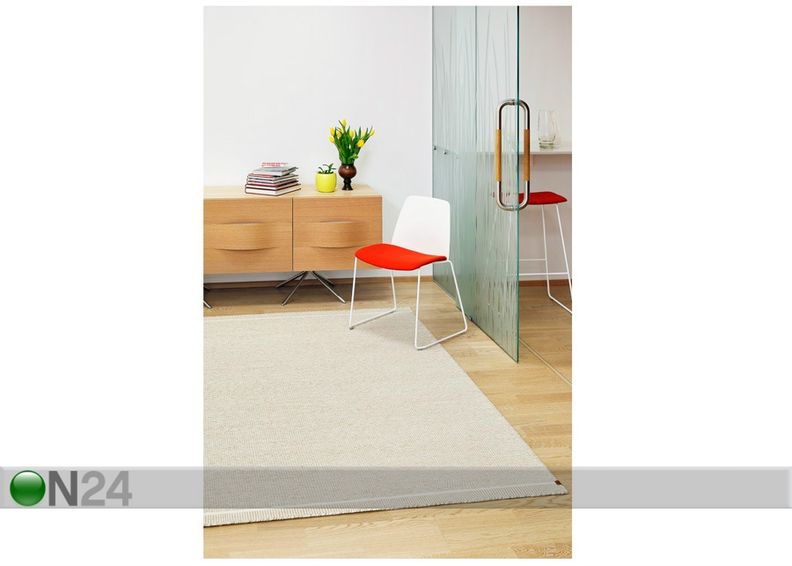 Narma käsinkudottu villamatto Nummela linen 160x230 cm kuvasuurennos