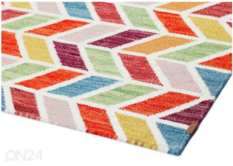 Narma käsinkudottu villamatto Talsi multi 140x200 cm kuvasuurennos