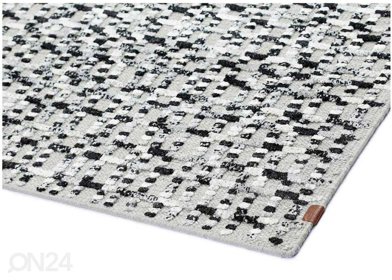 Narma käsinkudottu villamatto Virrati hopea 140x200 cm kuvasuurennos