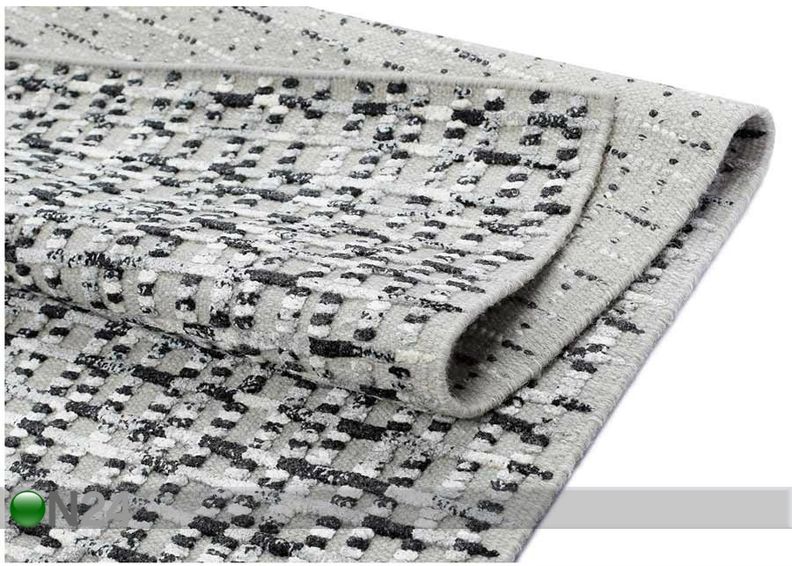 Narma käsinkudottu villamatto Virrati silver 160x230 cm kuvasuurennos