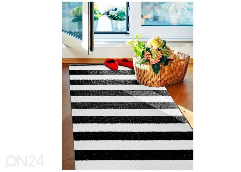 Narma muovimatto Birkas black-white 70x350 cm kuvasuurennos