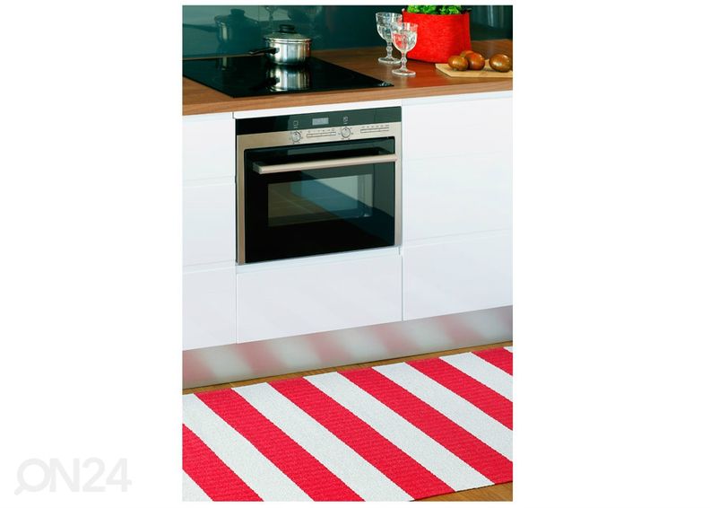 Narma muovimatto Birkas carmine-white 70x100 cm kuvasuurennos