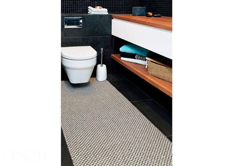 Narma muovimatto Diby black-cream 70x350 cm kuvasuurennos