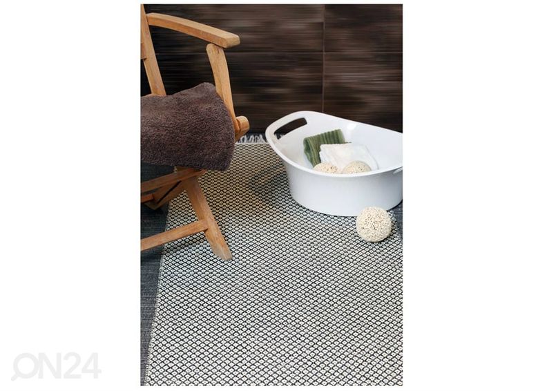 Narma muovimatto Diby black-cream 70x350 cm kuvasuurennos