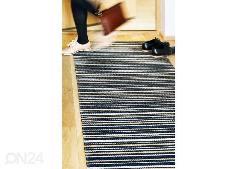 Narma muovimatto Hullo black-beige 70x250 cm kuvasuurennos