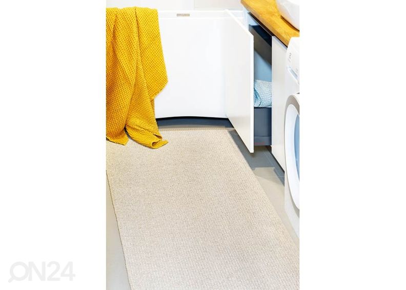 Narma muovimatto Neve cream metallic 70x150 cm kuvasuurennos