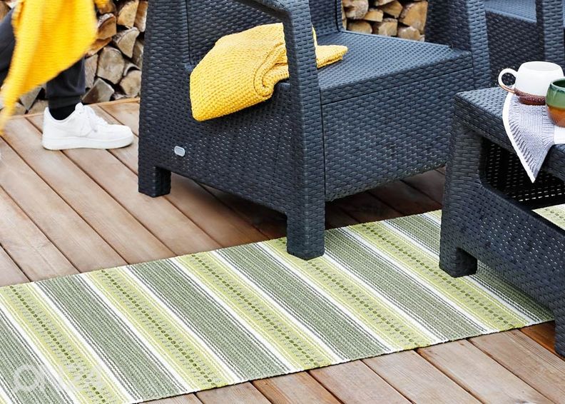 Narma muovimatto Runö olive 70x250 cm kuvasuurennos