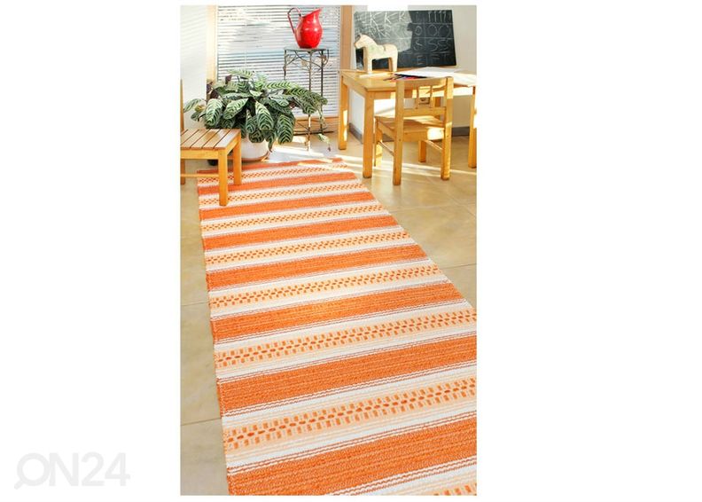 Narma muovimatto Runö orange 70x200 cm kuvasuurennos