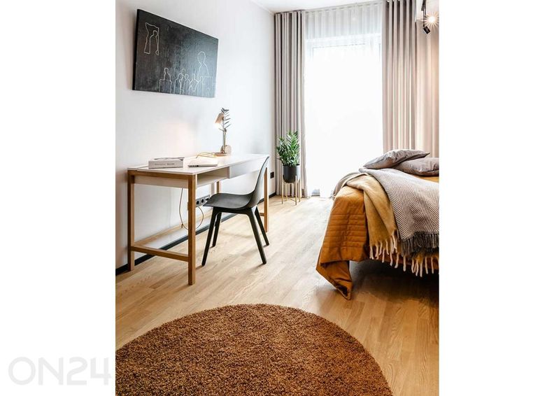 Narma pitkäkarvainen matto Spice™ karamelli pyöreä Ø 133 cm kuvasuurennos