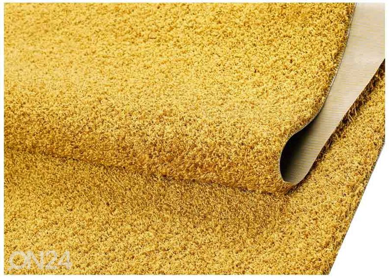 Narma pitkäkarvainen matto Spice™ keltainen pyöreä Ø 133 cm kuvasuurennos