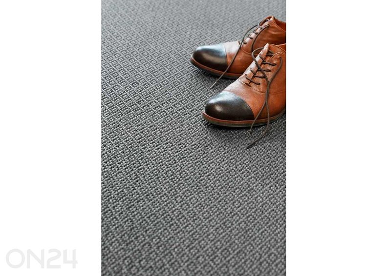 Narma sileäkudosmatto Bello™, hiilenharmaa ja pyöreä Ø 160 cm kuvasuurennos