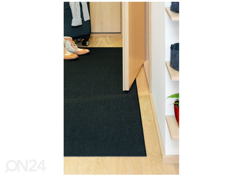 Narma sileäkudosmatto Bono™ black 80x350 cm kuvasuurennos