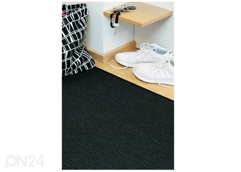 Narma sileäkudosmatto Bono™ black 80x350 cm kuvasuurennos