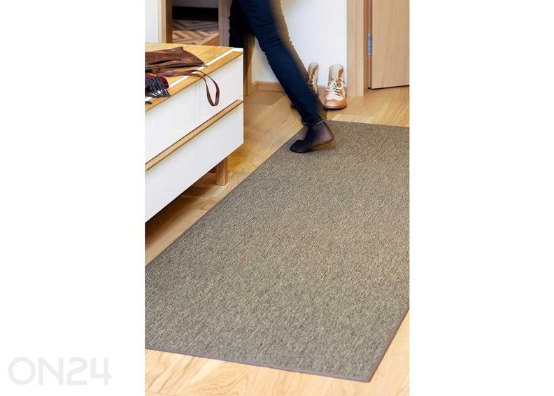 Narma sileäkudosmatto Bono™ brown pyöreä Ø 160 cm kuvasuurennos