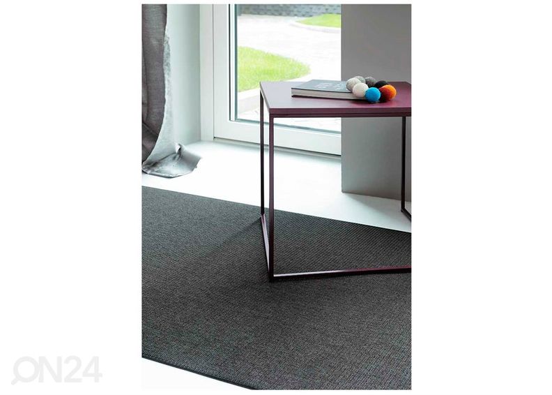 Narma sileäkudosmatto Credo™ black 80x200 cm kuvasuurennos