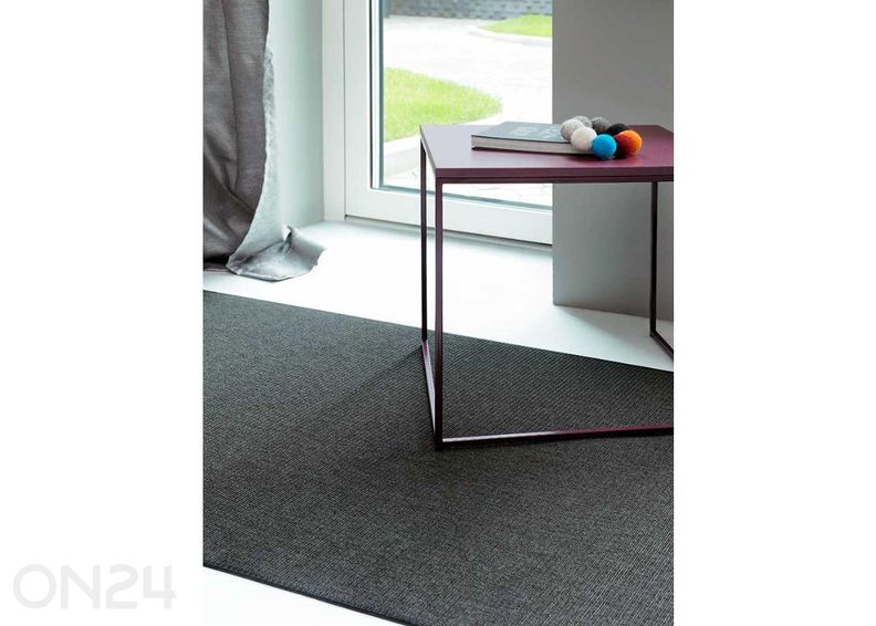 Narma sileäkudosmatto Credo™ black pyöreä Ø 160 cm kuvasuurennos