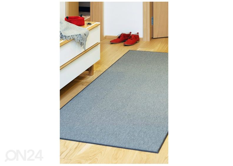 Narma sileäkudosmatto Credo™ grey 80x250 cm kuvasuurennos