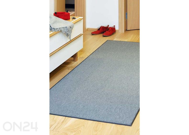 Narma sileäkudosmatto Credo™ grey pyöreä Ø 160 cm kuvasuurennos