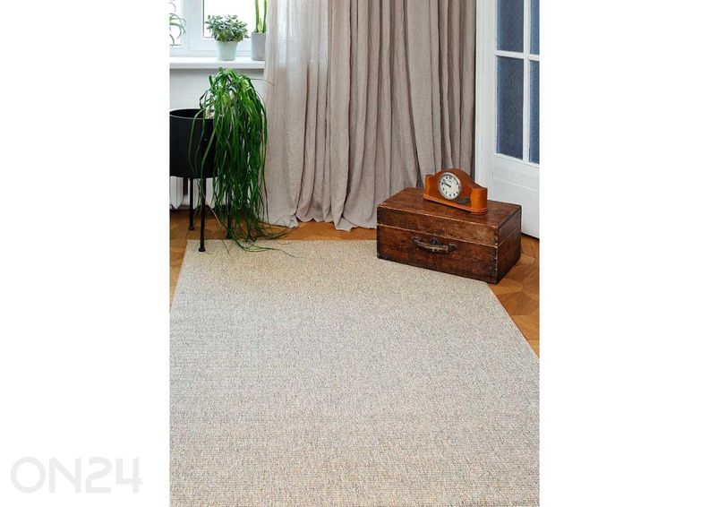 Narma sileäkudosmatto Credo™ sand pyöreä Ø 160 cm kuvasuurennos