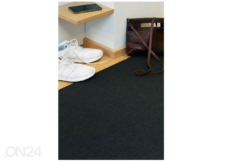 Narma sileäkudosmatto Limo™ black 80x300 cm kuvasuurennos