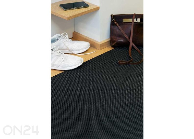 Narma sileäkudosmatto Limo™ black pyöreä Ø 160 cm kuvasuurennos