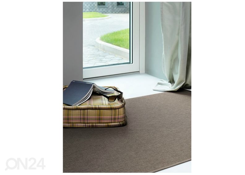 Narma sileäkudosmatto Limo™ brown 80x250 cm kuvasuurennos