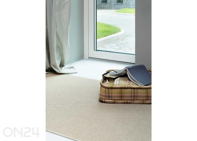 Narma sileäkudosmatto Limo™, hiekanvärinen, pyöreä Ø 160 cm kuvasuurennos