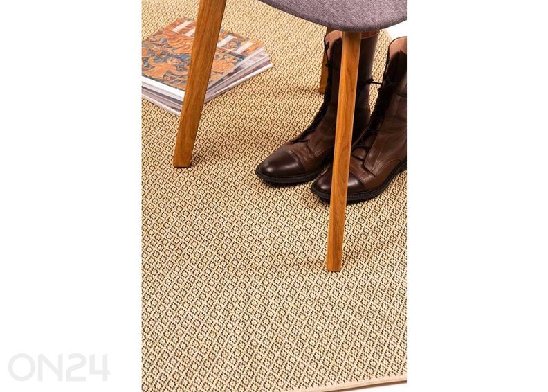 Narma sileäpintainen matto Bello™ beige pyöreä Ø 160 cm kuvasuurennos