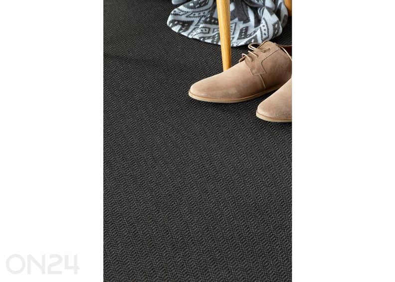 Narma sileäpintainen matto Bravo™ black pyöreä Ø 160 cm kuvasuurennos