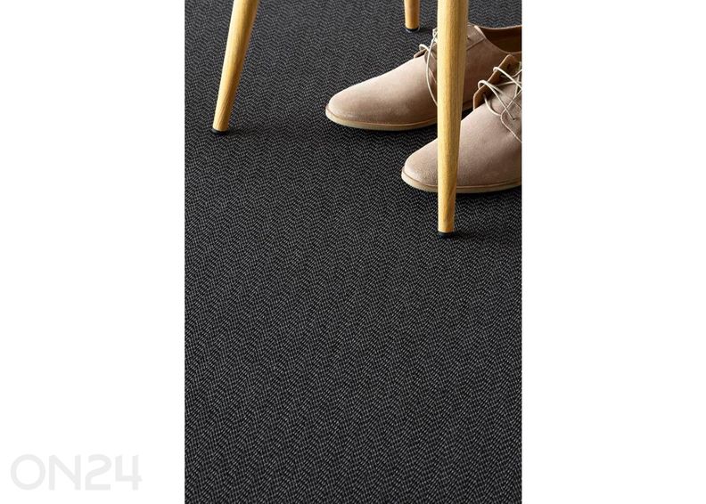 Narma sileäpintainen matto Bravo™ black pyöreä Ø 160 cm kuvasuurennos