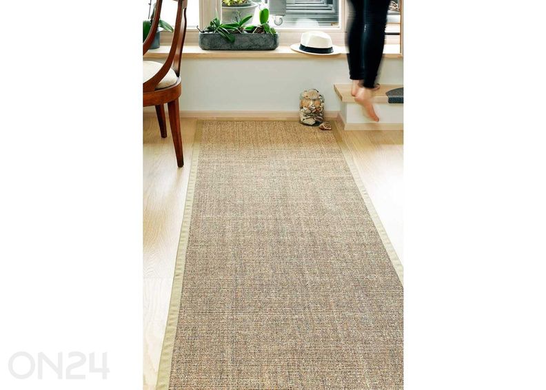 Narma sisalmatto Livos™ beige pyöreä Ø 200 cm kuvasuurennos