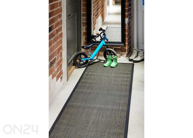 Narma sisalmatto Livos™ musta-ruskea pyöreä Ø 160 cm kuvasuurennos