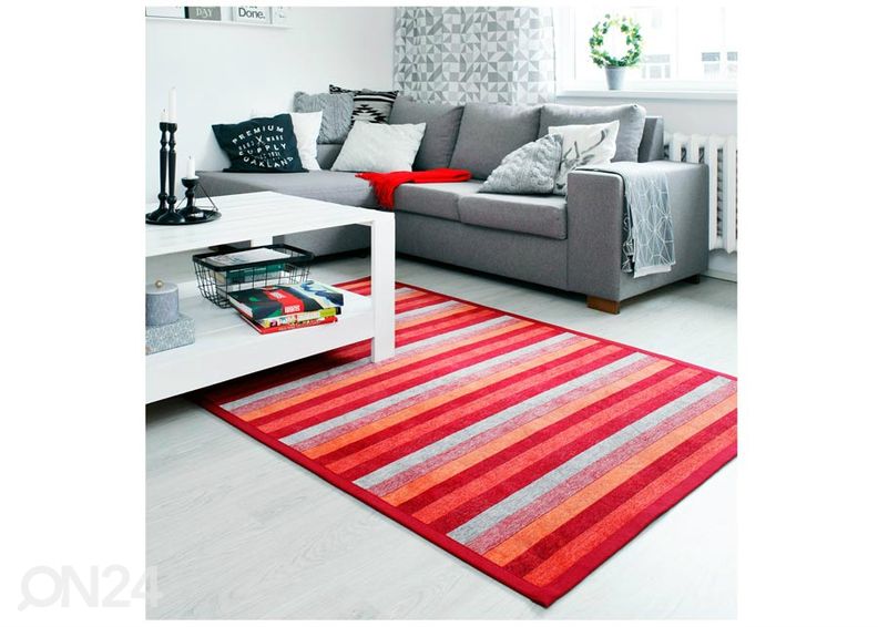 Narma smartWeave® matto Treski red 100x160 cm kuvasuurennos