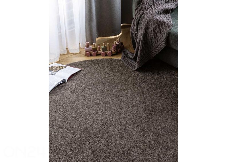 Narma tuftattu matto Jazz™ brown Ø 133 cm kuvasuurennos