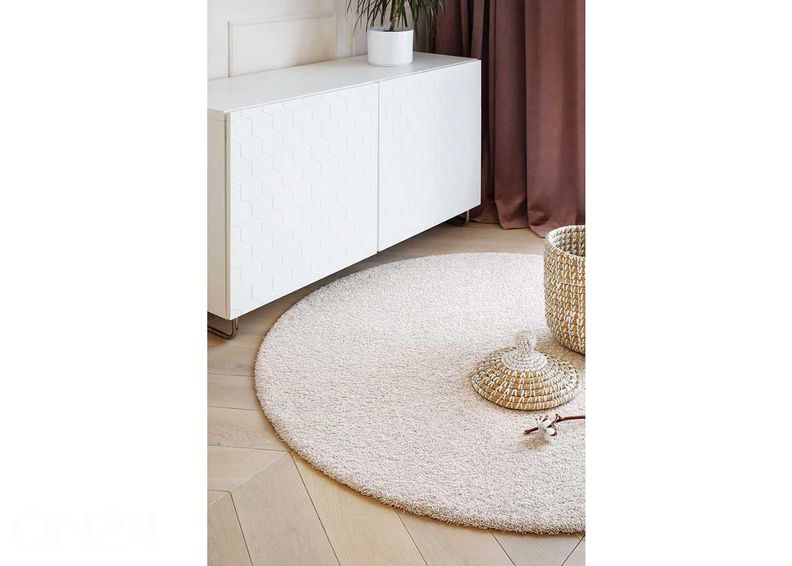 Narma tuftattu matto Jazz™ white pyöreä Ø 133 cm kuvasuurennos