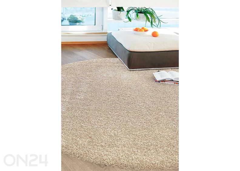 Narma tuftattu matto Sweet™ kermanvärinen pyöreä Ø 133 cm kuvasuurennos