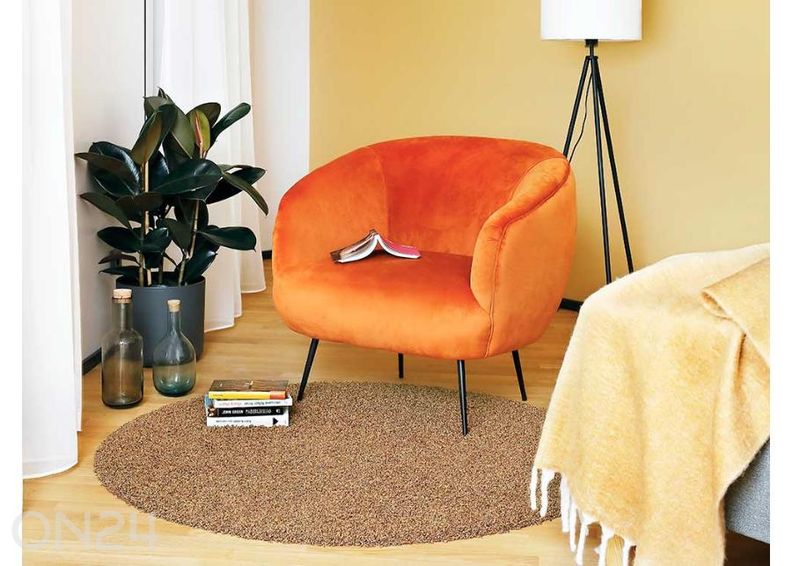 Narma tuftattu matto Sweet™ kullanvärinen pyöreä Ø 200 cm kuvasuurennos