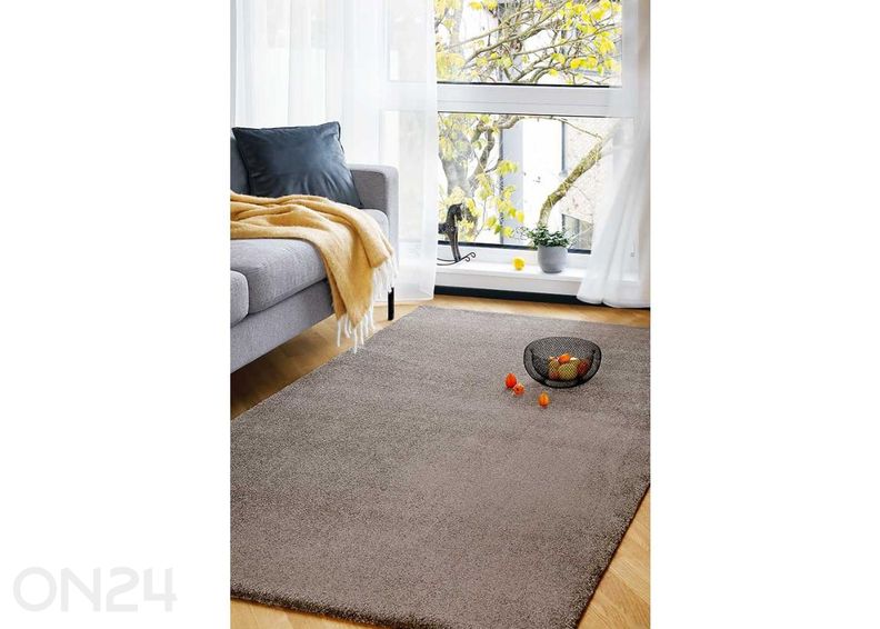 Narma velour matto Noble™ brown pyöreä Ø 133 cm kuvasuurennos