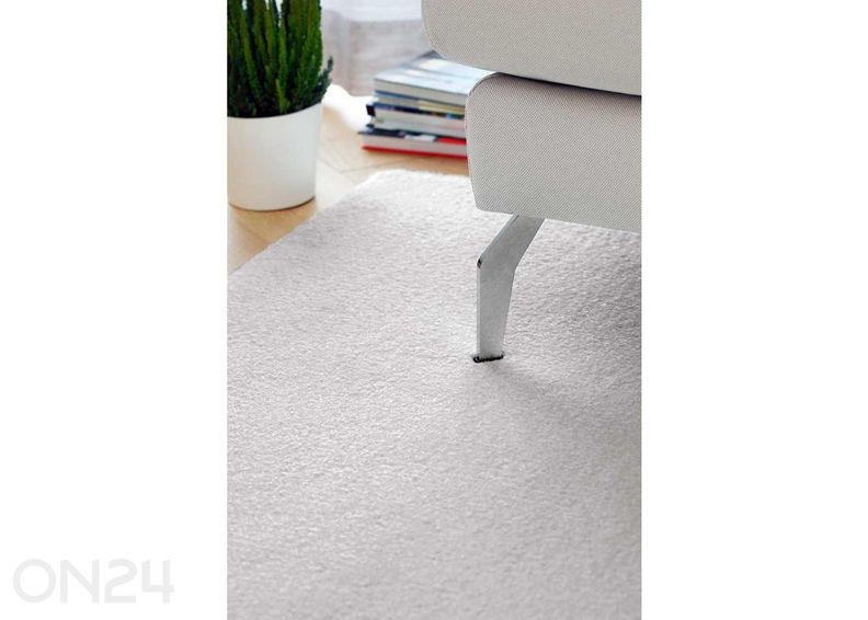 Narma velour matto Noble™ salt pyöreä Ø 200 cm kuvasuurennos