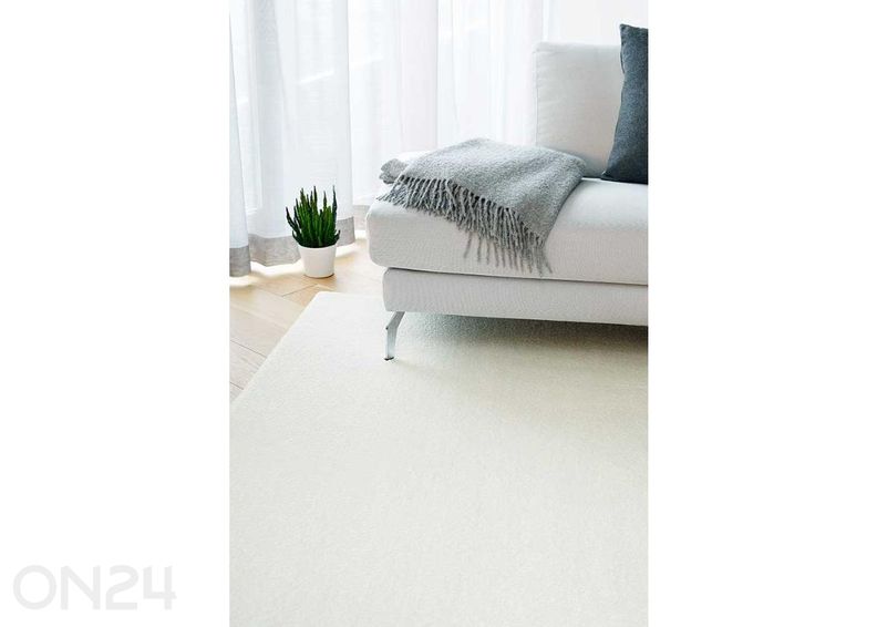 Narma velour matto Noble™ white pyöreä Ø 200 cm kuvasuurennos