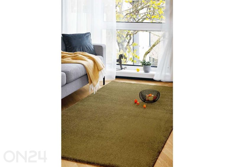 Narma veluurimatto Noble™ olive 120x160 cm kuvasuurennos