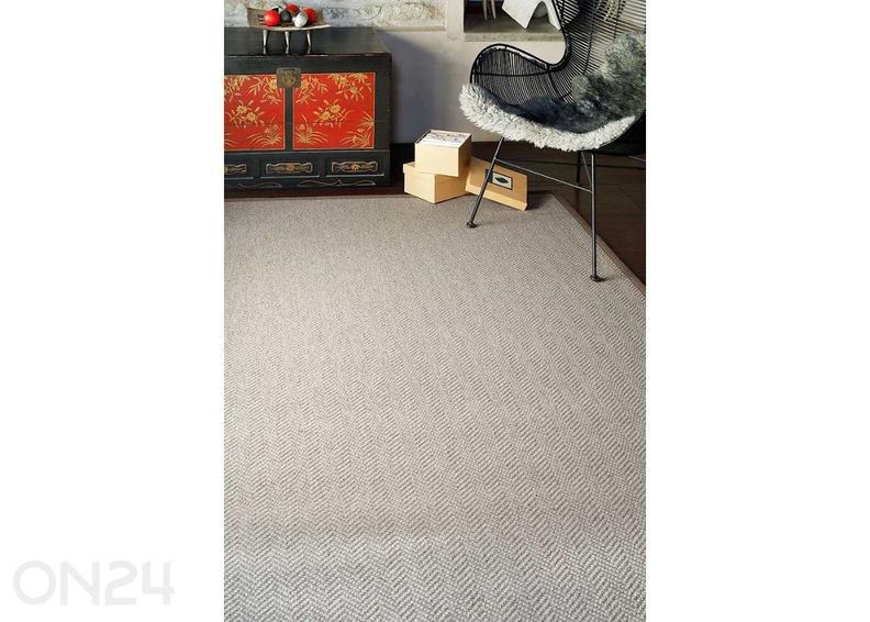 Narma villamatto Bergen™ pyöreä beige Ø 200 cm kuvasuurennos